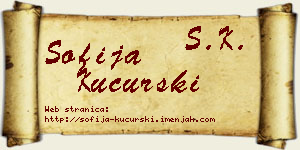 Sofija Kucurski vizit kartica